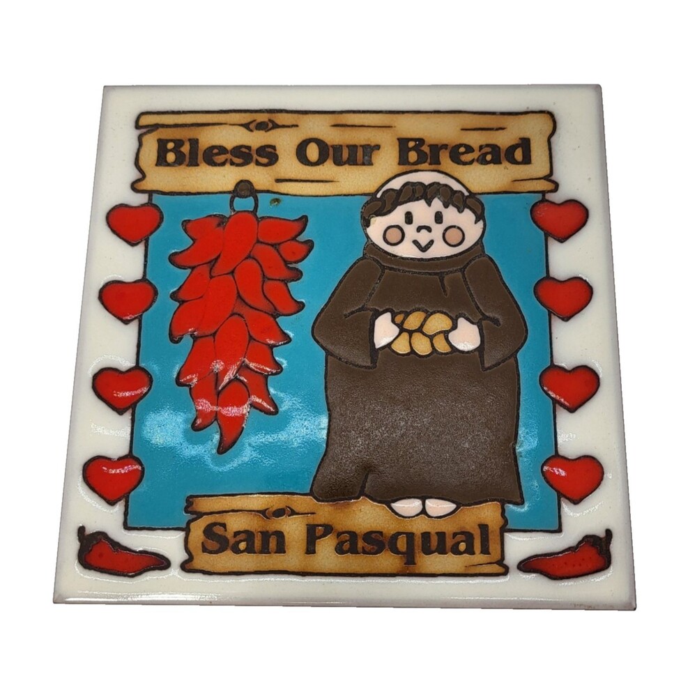 San Pasqual Patron Saint Of The Kitchen Tile Trivet Galeria on The Plaza NM
